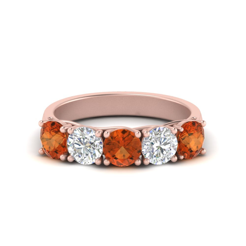 2-ct.-diamond-trellis-5-stone-wedding-band-with-orange-sapphire-in-rose-gold-FD10769RO-2.00CTGSAORANGLE3-NL-RG