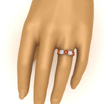 Load image into Gallery viewer, 2-ct.-diamond-trellis-5-stone-wedding-band-with-orange-sapphire-in-rose-gold-FD10769RO-2.00CTGSAORANGLE3-NL-RG
