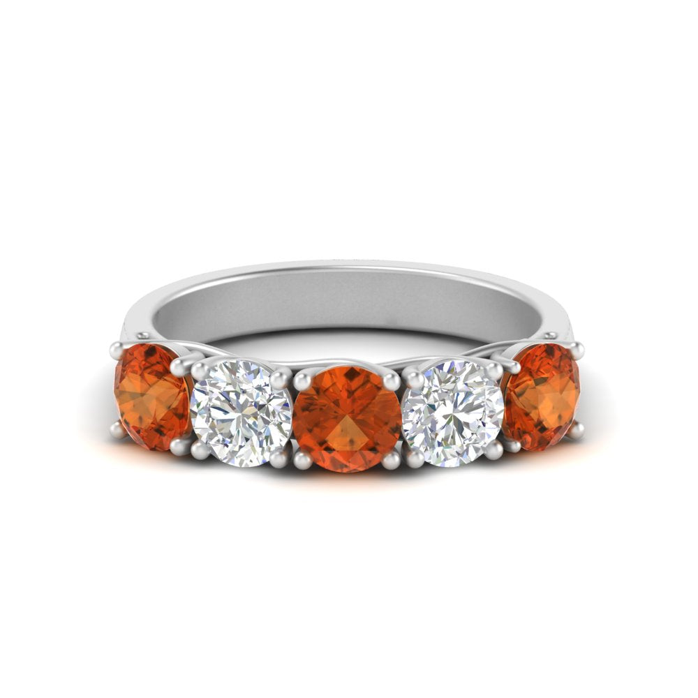 2-ct.-diamond-trellis-5-stone-wedding-band-with-orange-sapphire-in-white-gold-FD10769RO-2.00CTGSAORANGLE3-NL-WG