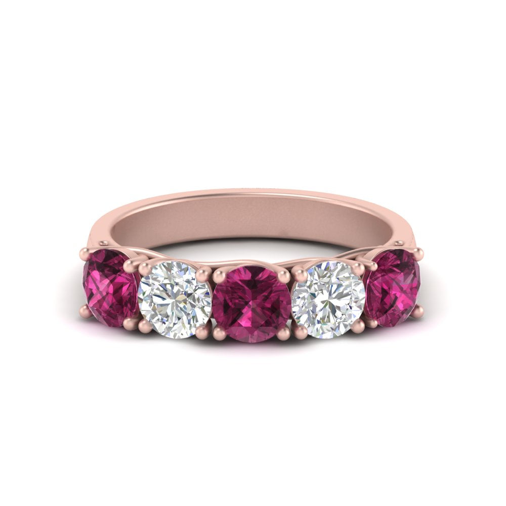 2-ct.-diamond-trellis-5-stone-wedding-band-with-pink-sapphire-in-rose-gold-FD10769RO-2.00CTGSADRPIANGLE3-NL-RG