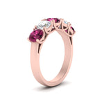 Load image into Gallery viewer, 2-ct.-diamond-trellis-5-stone-wedding-band-with-pink-sapphire-in-rose-gold-FD10769RO-2.00CTGSADRPIANGLE3-NL-RG
