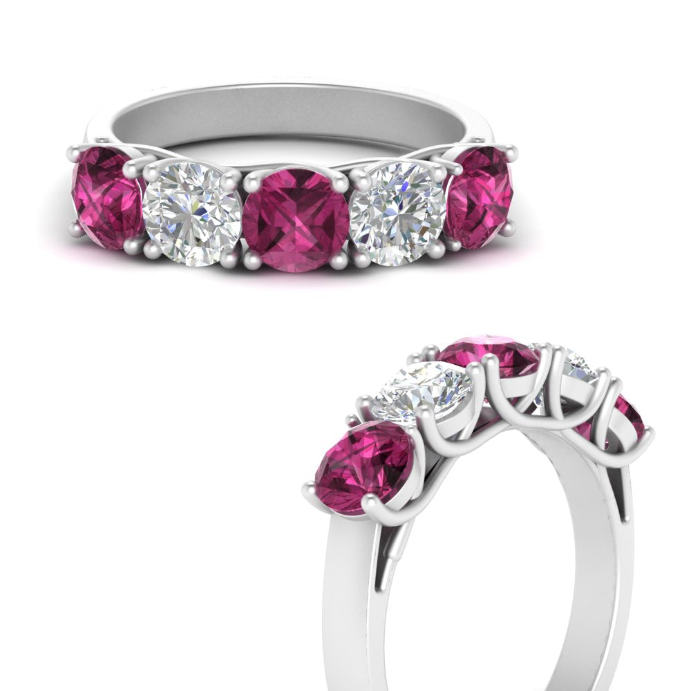 2-ct.-diamond-trellis-5-stone-wedding-band-with-pink-sapphire-in-white-gold-FD10769RO-2.00CTGSADRPIANGLE3-NL-WG