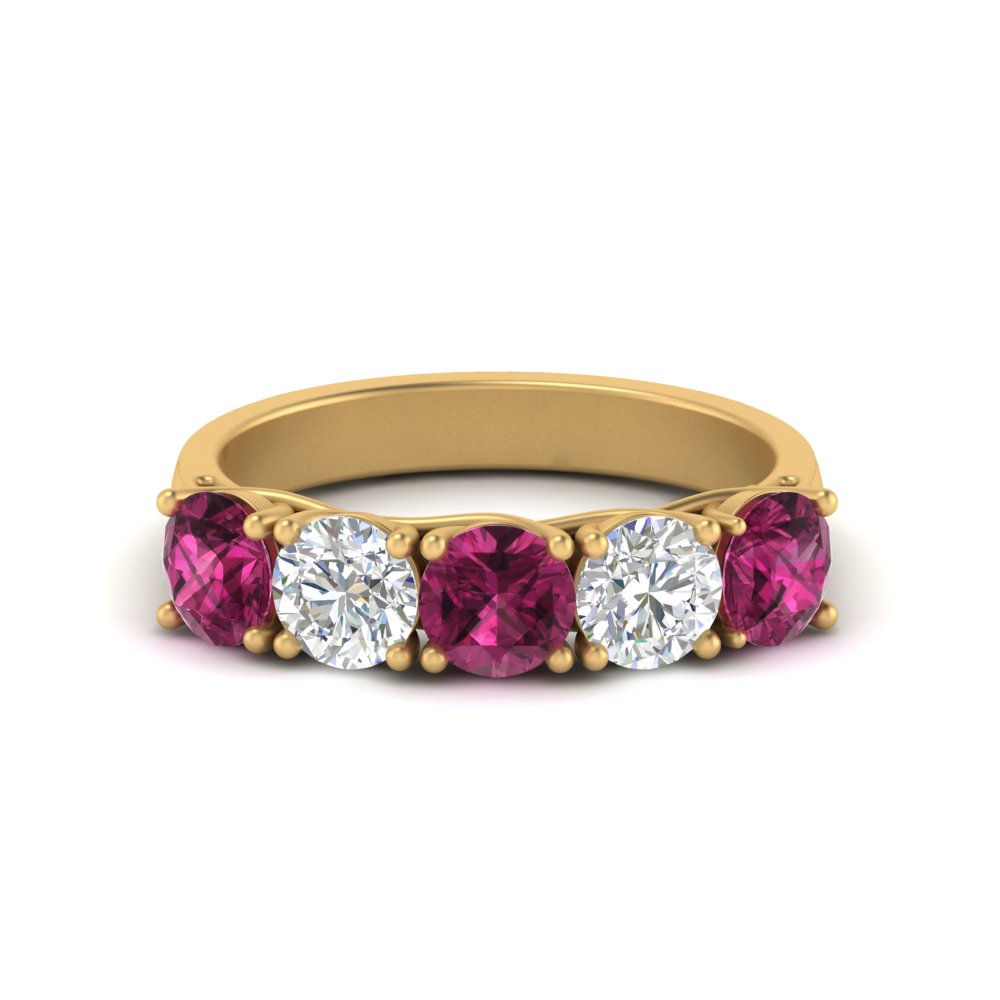 2-ct.-diamond-trellis-5-stone-wedding-band-with-pink-sapphire-in-yellow-gold-FD10769RO-2.00CTGSADRPIANGLE3-NL-YG