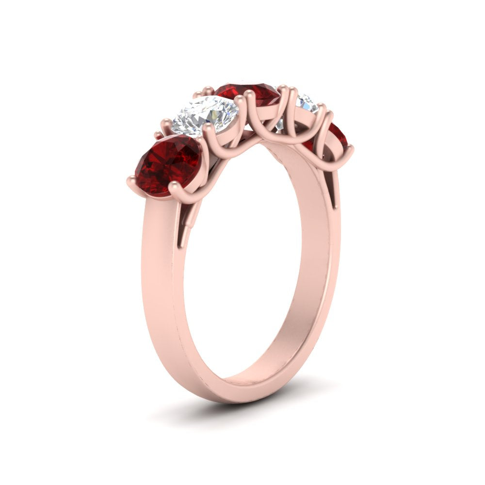 2-ct.-diamond-trellis-5-stone-wedding-band-with-ruby-in-rose-gold-FD10769RO-2.00CTGRUDRANGLE3-NL-RG