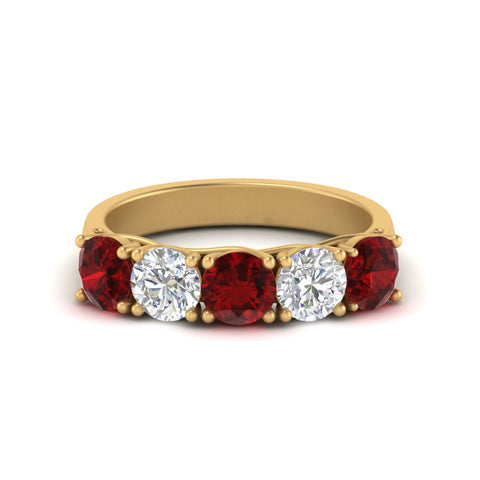 2-ct.-diamond-trellis-5-stone-wedding-band-with-ruby-in-yellow-gold-FD10769RO-2.00CTGRUDRANGLE3-NL-YG