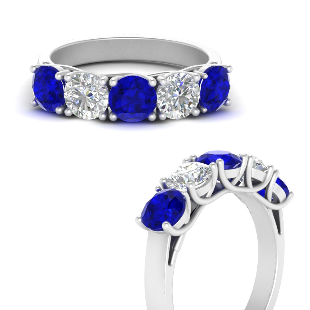 2-ct.-diamond-trellis-5-stone-wedding-band-with-sapphire-in-white-gold-FD10769RO-2.00CTGSABLANGLE3-NL-WG