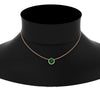 Load image into Gallery viewer, 2-ctw-round-halo-diamond-anniversary-necklace-with-emerald-in-FDPD10984GEMGR-2.00CT-NL-RG-CS