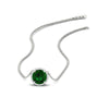 Load image into Gallery viewer, 2-ctw-round-halo-diamond-anniversary-necklace-with-emerald-in-FDPD10984GEMGR-2.00CT-NL-WG-CS