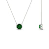 Load image into Gallery viewer, 2-ctw-round-halo-diamond-anniversary-necklace-with-emerald-in-FDPD10984GEMGR-2.00CT-NL-WG-CS