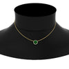 Load image into Gallery viewer, 2-ctw-round-halo-diamond-anniversary-necklace-with-emerald-in-FDPD10984GEMGR-2.00CT-NL-YG-CS