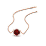 Load image into Gallery viewer, 2-ctw-round-halo-diamond-anniversary-necklace-with-ruby-in-FDPD10984GRUDR-2.00CT-NL-RG-CS