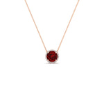 Load image into Gallery viewer, 2-ctw-round-halo-diamond-anniversary-necklace-with-ruby-in-FDPD10984GRUDR-2.00CT-NL-RG-CS