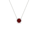 Load image into Gallery viewer, 2-ctw-round-halo-diamond-anniversary-necklace-with-ruby-in-FDPD10984GRUDR-2.00CT-NL-WG-CS