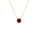 Load image into Gallery viewer, 2-ctw-round-halo-diamond-anniversary-necklace-with-ruby-in-FDPD10984GRUDR-2.00CT-NL-YG-CS