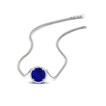 Load image into Gallery viewer, 2-ctw-round-halo-diamond-anniversary-necklace-with-sapphire-in-FDPD10984GSABL-2.00CT-NL-WG-CS