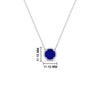Load image into Gallery viewer, 2-ctw-round-halo-diamond-anniversary-necklace-with-sapphire-in-FDPD10984GSABL-2.00CT-NL-WG-CS