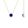 Load image into Gallery viewer, 2-ctw-round-halo-diamond-anniversary-necklace-with-sapphire-in-FDPD10984GSABL-2.00CT-NL-YG-CS