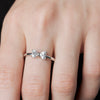 Load image into Gallery viewer, simple-2-heart-diamond-promise-engagement-ring-in-14K-white-gold-FD8238-NL-WG