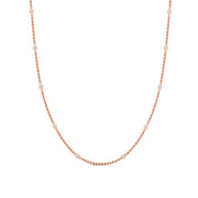 Bezel diamond Chain Necklace
