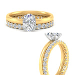 Load image into Gallery viewer, 2-mm-oval-shaped-solitaire-ring-with-eternity-band-in-yellow-gold-fdens11590ovangle3-2.00mm-nl-yg.jpg?v=1760331599