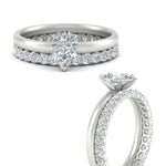 Load image into Gallery viewer, 2-mm-pear-shaped-solitaire-ring-with-eternity-band-in-white-gold-fdens11590peangle3-2.00mm-nl-wg.jpg?v=1759297161
