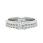 Load image into Gallery viewer, 2-mm-radiant-cut-solitaire-ring-with-eternity-band-in-white-gold-fdens11590rasleep-2.00mm-nl-wg_c5b20346-c09a-4bc1-b5b4-f39d93f98d07.jpg?v=1759297394