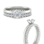 Load image into Gallery viewer, 2-mm-round-cut-solitaire-ring-with-eternity-band-in-white-gold-fdens11590roangle3-2.00mm-nl-wg.jpg?v=1759297194