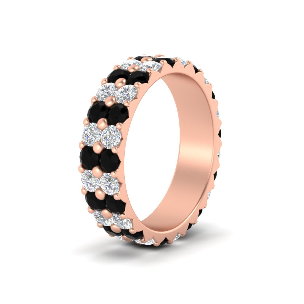 2-row-diamond-eternity-ring-2.50-carat-with-black-diamond-in-rose-gold-FD11378BGBLACK-2.50CT-NL-RG