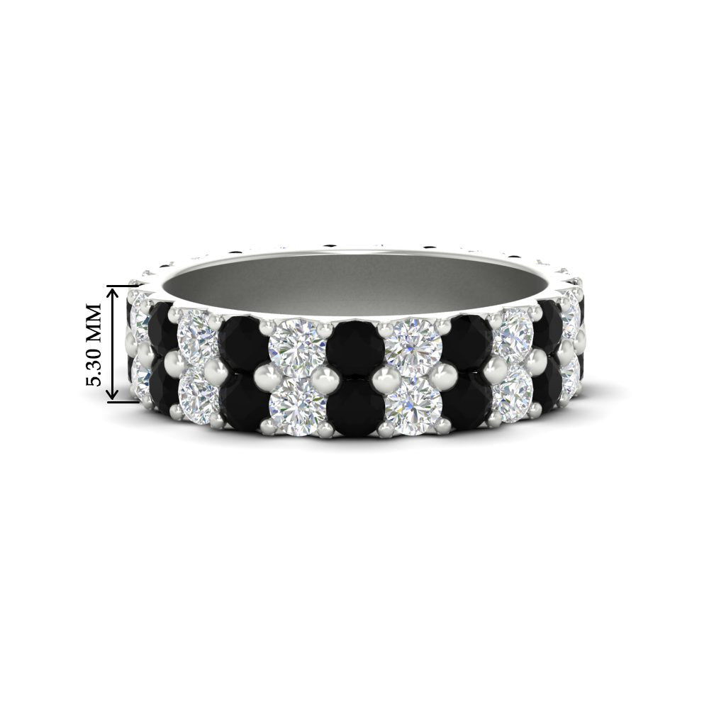 2-row-diamond-eternity-ring-2.50-carat-with-black-diamond-in-white-gold-FD11378BGBLACK-2.50CT-NL-WG