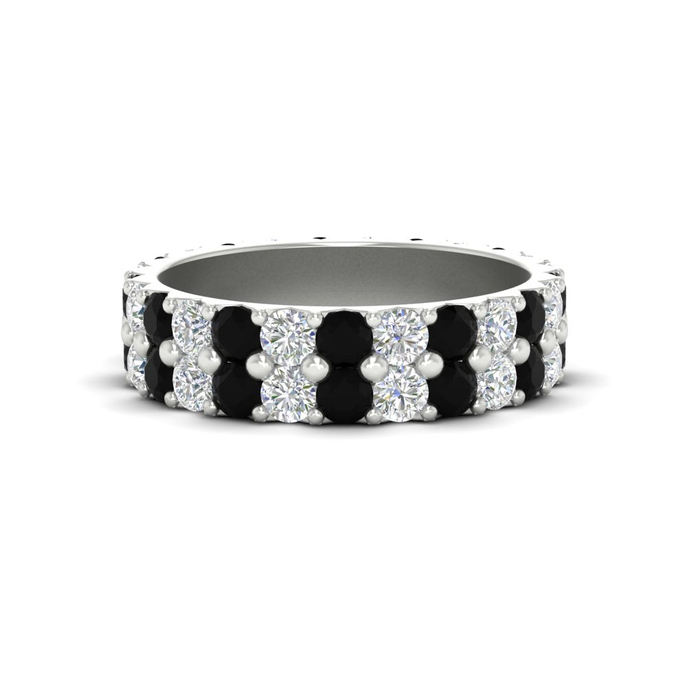 2-row-diamond-eternity-ring-2.50-carat-with-black-diamond-in-white-gold-FD11378BGBLACK-2.50CT-NL-WG