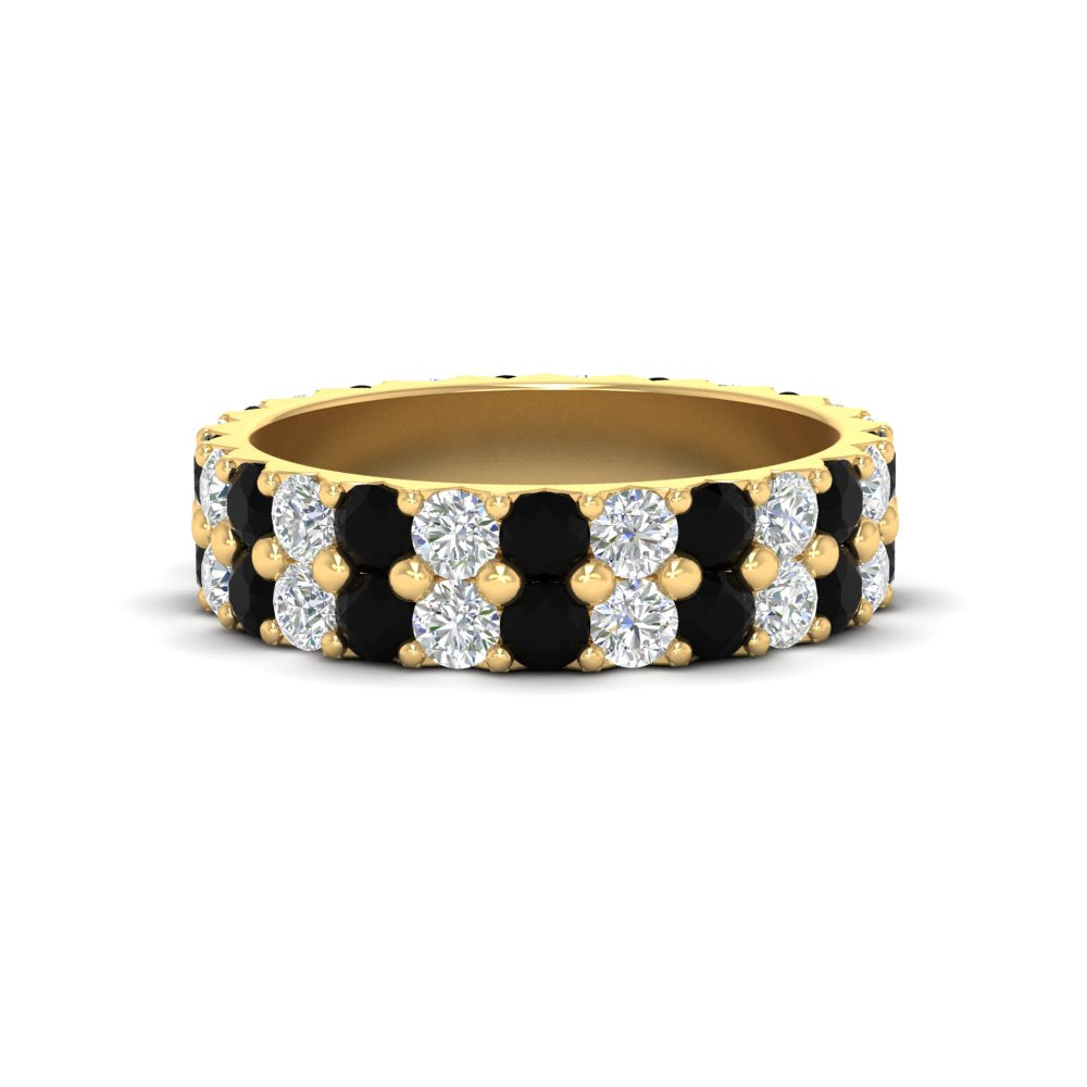 2-row-diamond-eternity-ring-2.50-carat-with-black-diamond-in-yellow-gold-FD11378BGBLACK-2.50CT-NL-YG