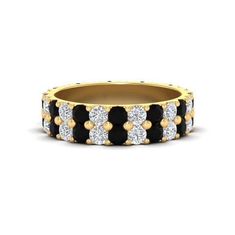 2-row-diamond-eternity-ring-2.50-carat-with-black-diamond-in-yellow-gold-FD11378BGBLACK-2.50CT-NL-YG