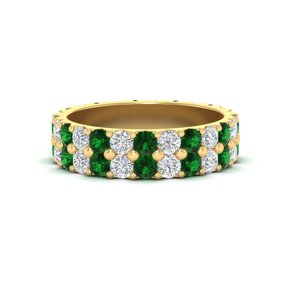 2-row-diamond-eternity-ring-2.50-carat-with-emerald-in-yellow-gold-FD11378BGEMGR-2.50CT-NL-YG