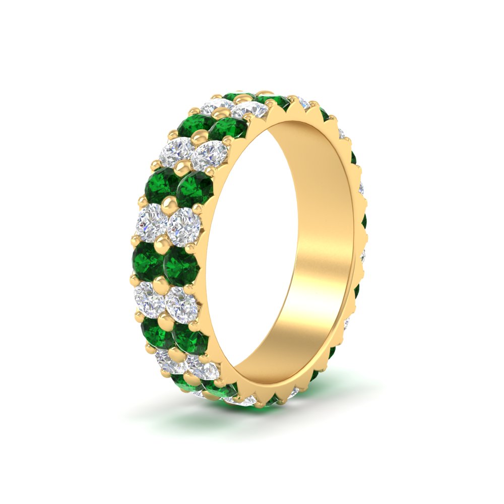 2-row-diamond-eternity-ring-2.50-carat-with-emerald-in-yellow-gold-FD11378BGEMGR-2.50CT-NL-YG