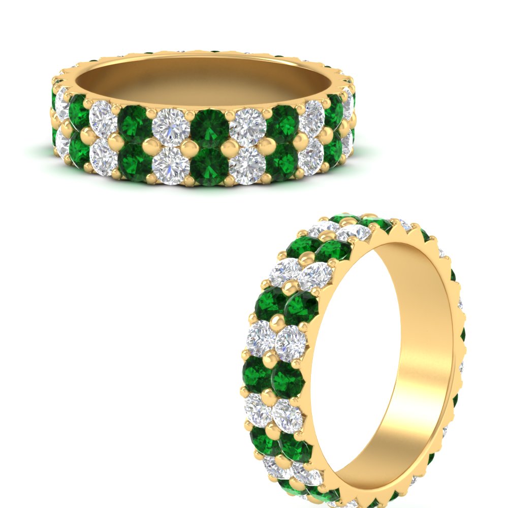 2-row-diamond-eternity-ring-2.50-carat-with-emerald-in-yellow-gold-FD11378BGEMGR-2.50CT-NL-YG