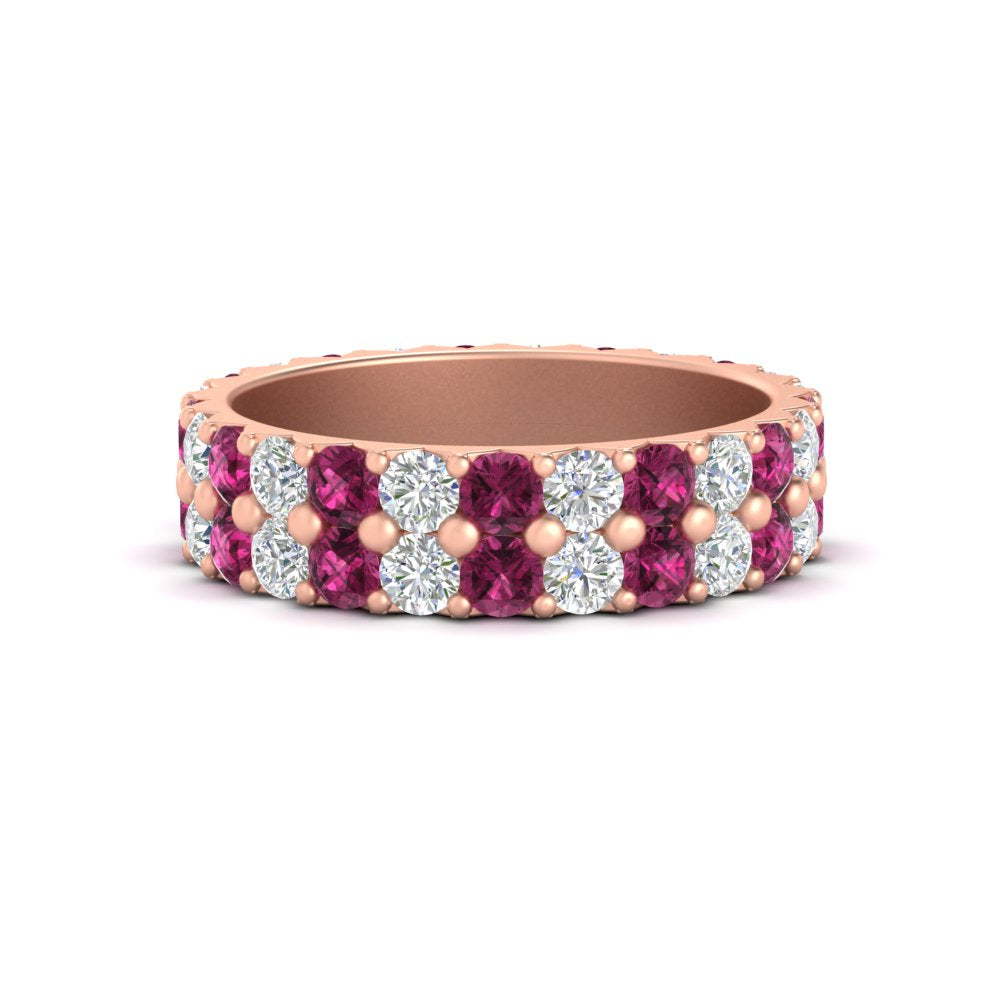 2-row-diamond-eternity-ring-2.50-carat-with-pink-sapphire-in-rose-gold-FD11378BGSADRPI-2.50CT-NL-RG