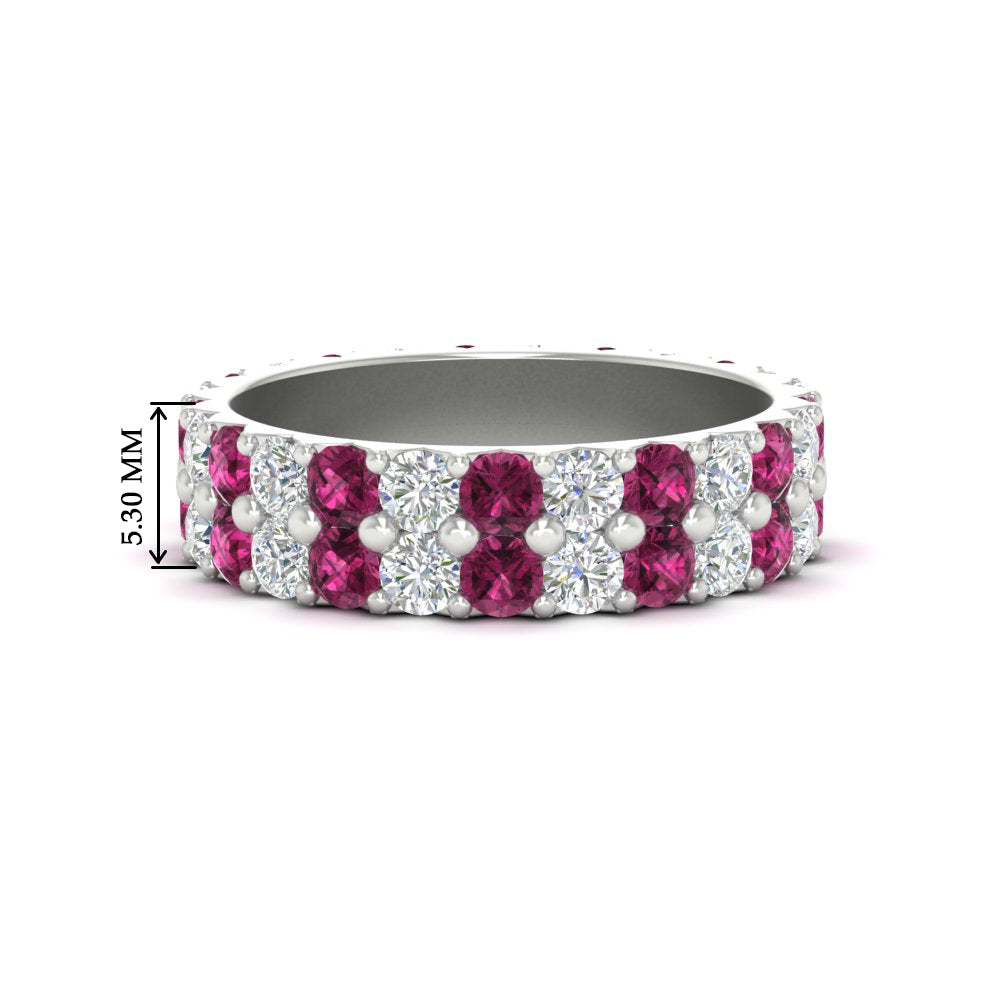 2-row-diamond-eternity-ring-2.50-carat-with-pink-sapphire-in-white-gold-FD11378BGSADRPI-2.50CT-NL-WG