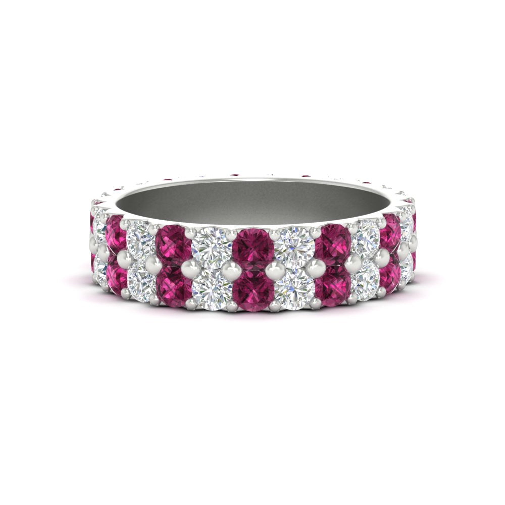 2-row-diamond-eternity-ring-2.50-carat-with-pink-sapphire-in-white-gold-FD11378BGSADRPI-2.50CT-NL-WG