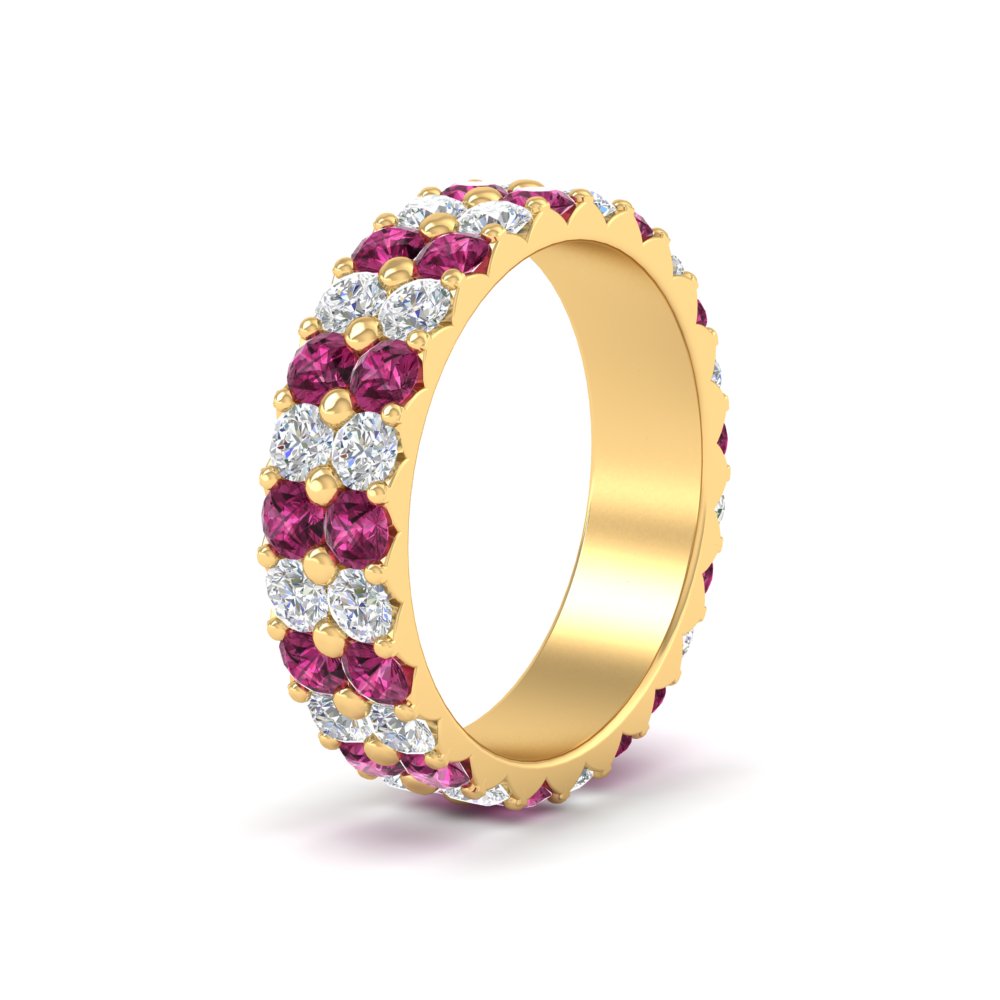 2-row-diamond-eternity-ring-2.50-carat-with-pink-sapphire-in-yellow-gold-FD11378BGSADRPI-2.50CT-NL-YG
