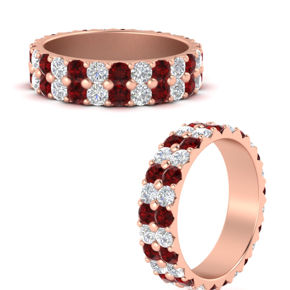 2-row-diamond-eternity-ring-2.50-carat-with-ruby-in-rose-gold-FD11378BGRUDR-2.50CT-NL-RG