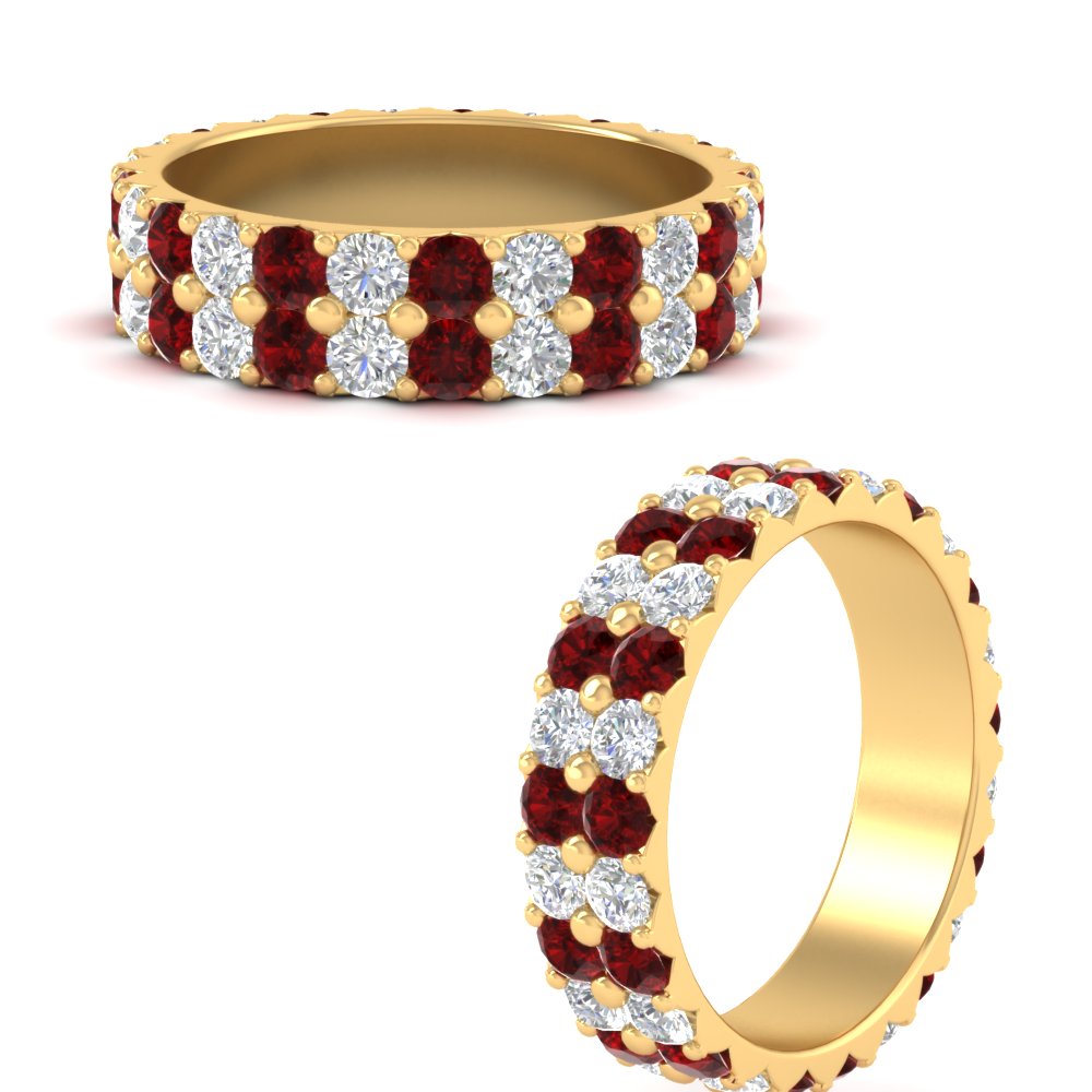2-row-diamond-eternity-ring-2.50-carat-with-ruby-in-yellow-gold-FD11378BGRUDR-2.50CT-NL-YG