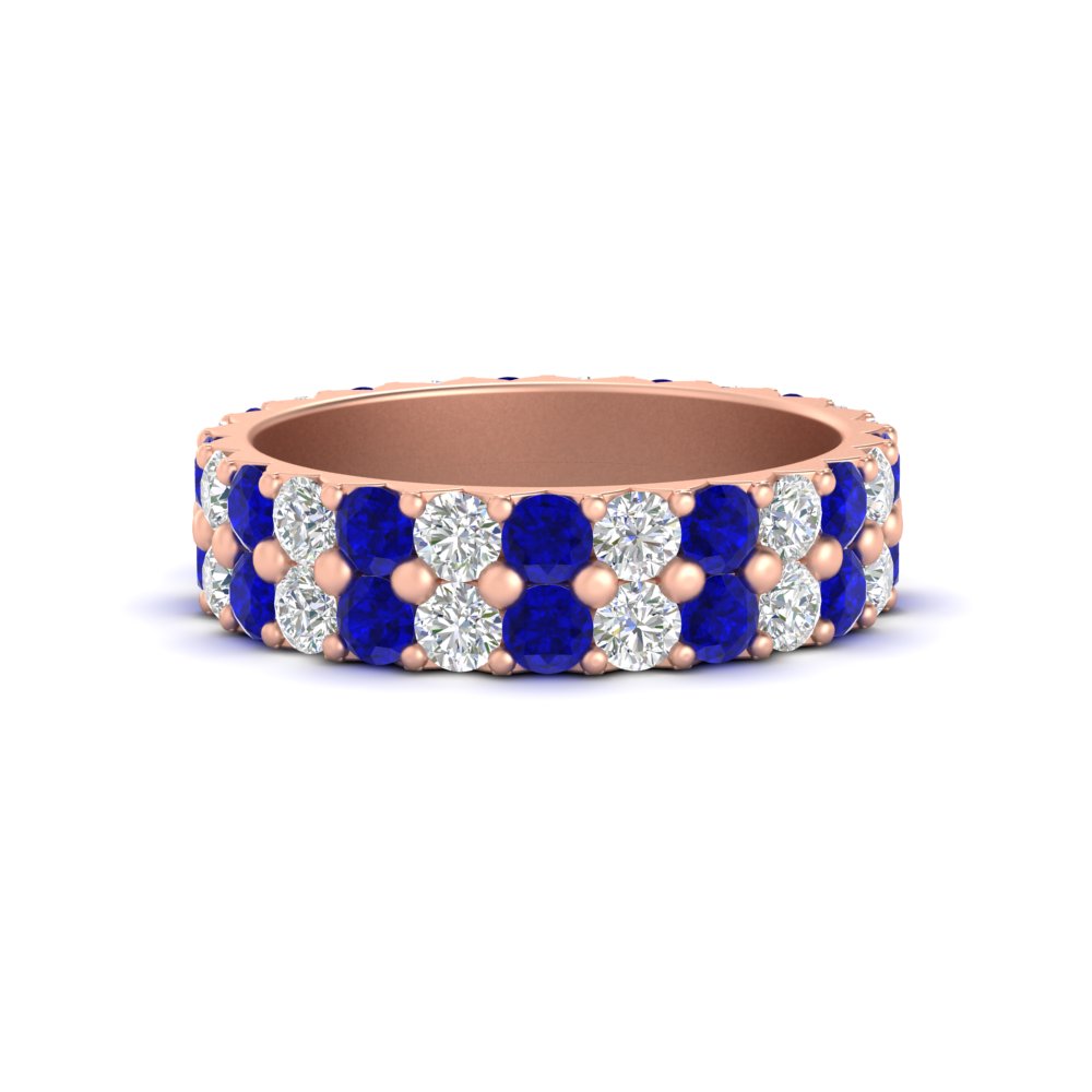 2-row-diamond-eternity-ring-2.50-carat-with-sapphire-in-rose-gold-FD11378BGSABL-2.50CT-NL-RG