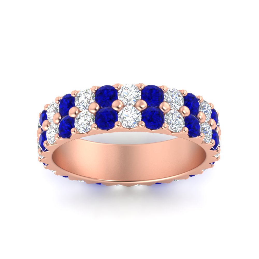 2-row-diamond-eternity-ring-2.50-carat-with-sapphire-in-rose-gold-FD11378BGSABL-2.50CT-NL-RG