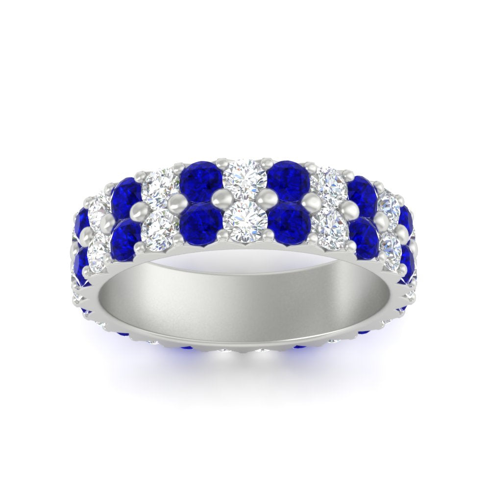 2-row-diamond-eternity-ring-2.50-carat-with-sapphire-in-white-gold-FD11378BGSABL-2.50CT-NL-WG