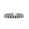Load image into Gallery viewer, 2-row-round-tennis-bracelet-with-black-diamond-in-white-gold-FDBRC9701GBLACK-NL-WG