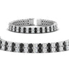 Load image into Gallery viewer, 2-row-round-tennis-bracelet-with-black-diamond-in-white-gold-FDBRC9701GBLACKANGLE1-NL-WG