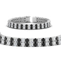 Thumbnail 36 - 2-row-round-tennis-bracelet-with-black-diamond-in-white-gold-FDBRC9701GBLACKANGLE1-NL-WG