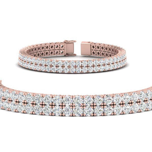 2 Row Round Tennis Bracelet