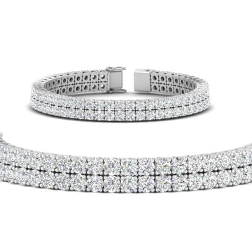 2 Row Round Tennis Bracelet
