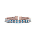 Thumbnail 15 - 2-row-round-tennis-diamond-bracelet-with-blue-topaz-in-rose-gold-FDBRC9701GICBLTO-NL-RG